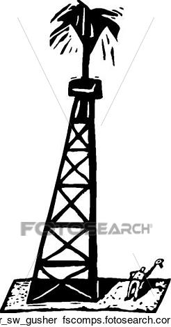 246x470 Clipart Of Oil Gusher Rr Sw Gusher