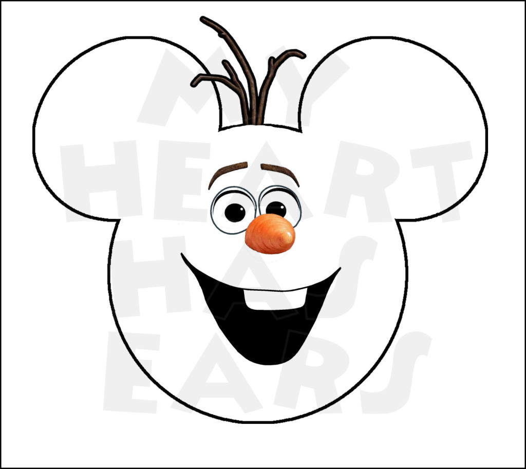 1024x913 Mickey Mouse Dressed As Olaf From Frozen Instant Download Digital