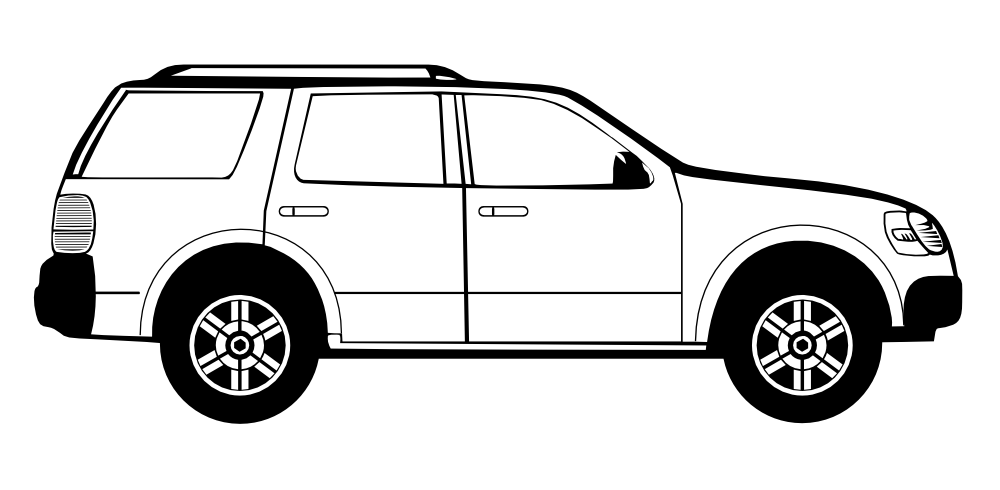 1000x490 Image Of 39 Car Clipart Black And White Images