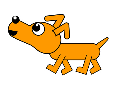 400x292 Clipart Dog Walking