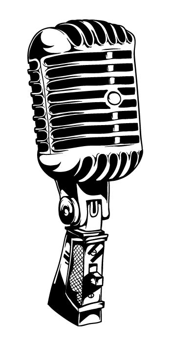 354x708 Drawn Musical Radio Microphone
