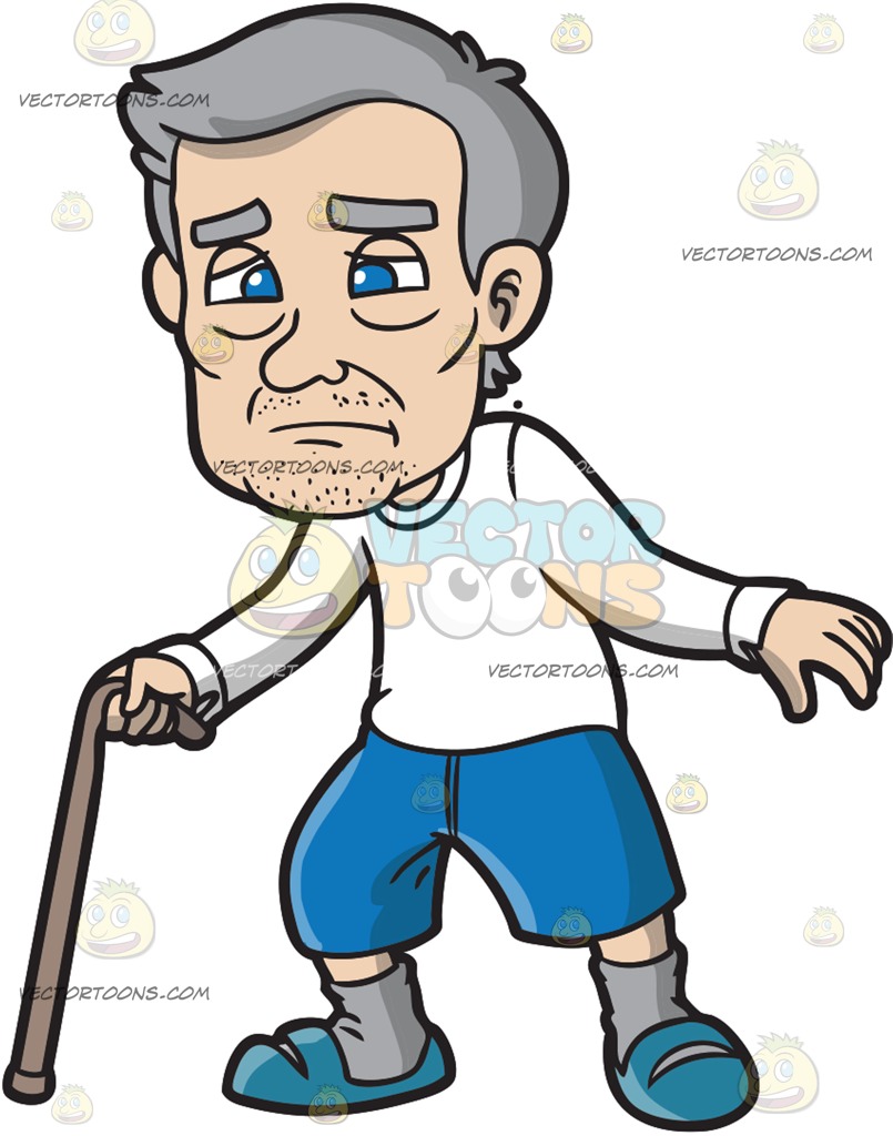 805x1024 An Old Man Looking Lost And Sad Cartoon Clipart