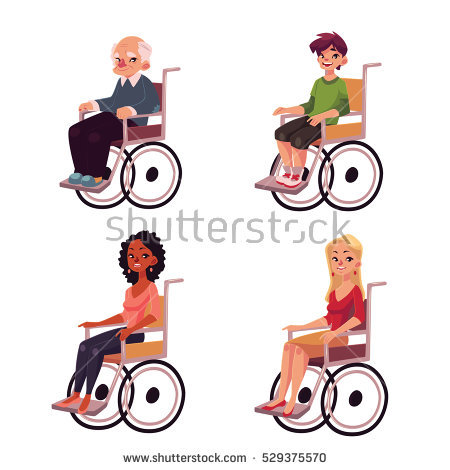 450x470 People In Wheelchairs, Old Man, Black And White Women, Teenage Boy