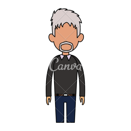 550x550 Retro Old Man Cartoon