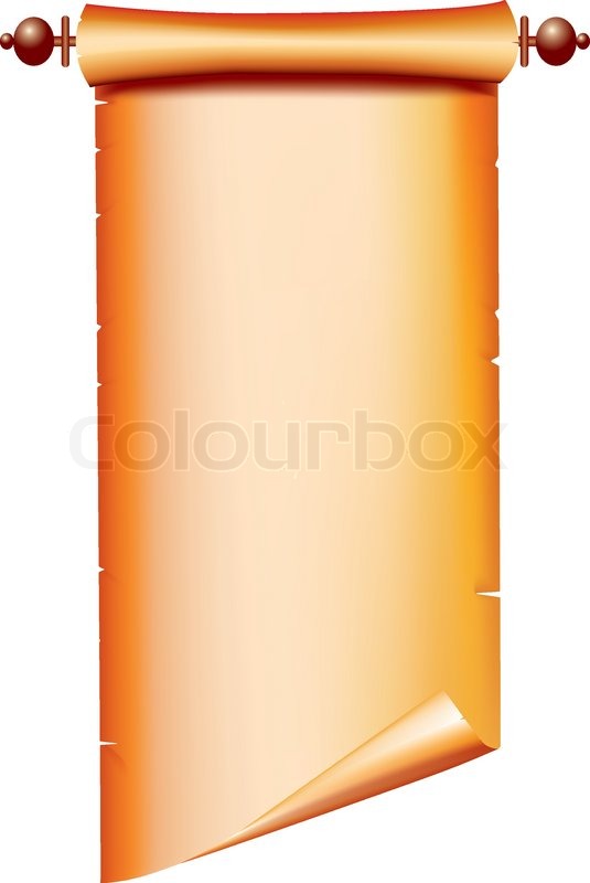 535x800 Old Paper Scroll Vector On White For Text Stock Vector Colourbox