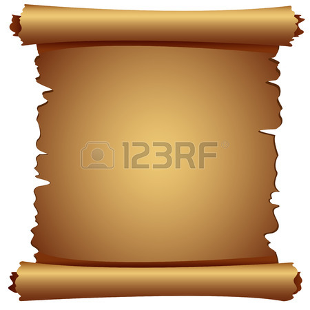 450x450 Ancient Scroll Of Old Paper On A White Background Royalty Free
