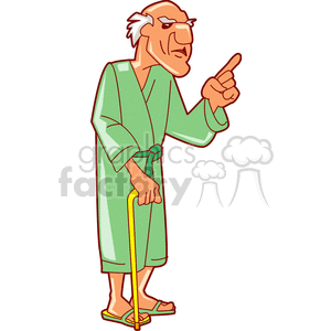 300x300 Royalty Free Angry Old Man 154852 Vector Clip Art Image