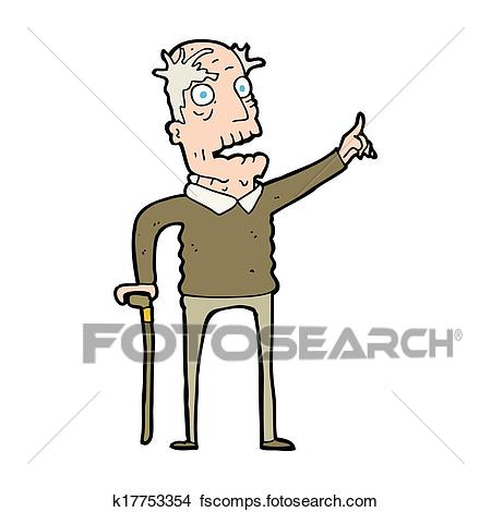 450x470 Drawings Of Cartoon Old Man With Walking Stick K17753354