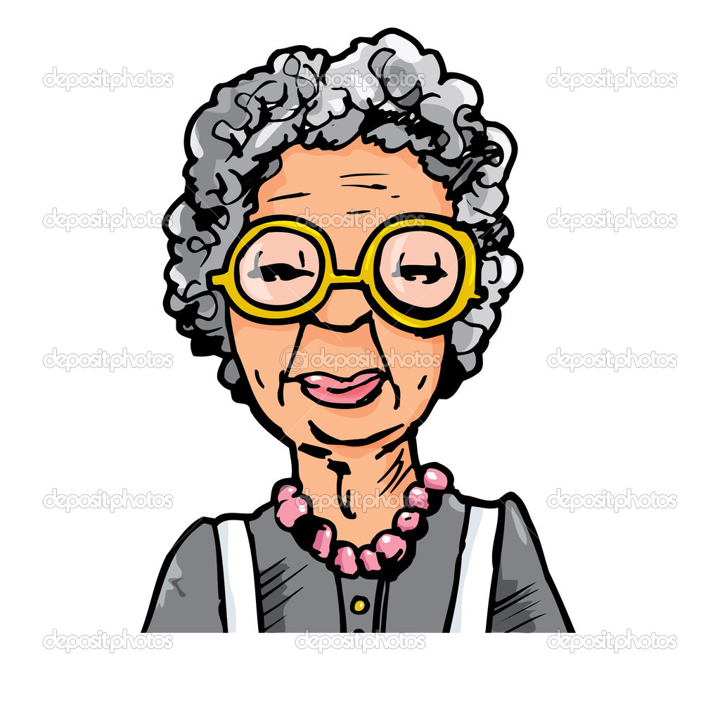1024x1024 60 Years Old Woman Cartoon