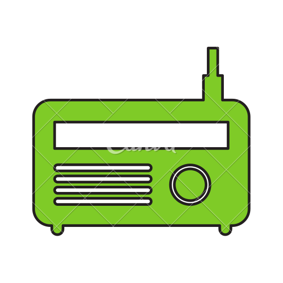 550x550 Old Radio Isolated Icon