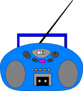 270x299 Blue Radio Clip Art