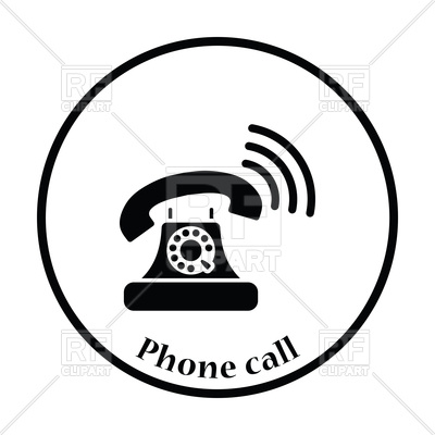 400x400 Black Old Telephone Icon