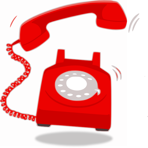 594x596 Ringing Red Telephone Clip Art
