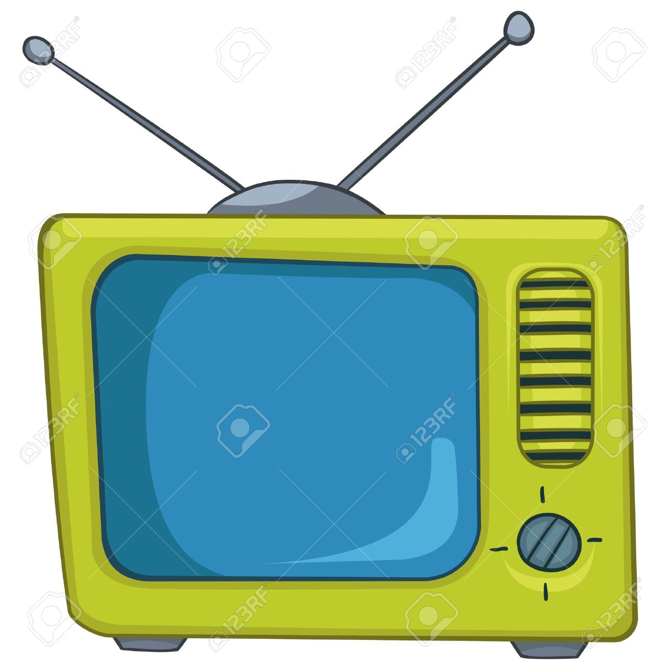 1300x1300 Cartoon Appliences Old Tv Royalty Free Cliparts, Vectors,