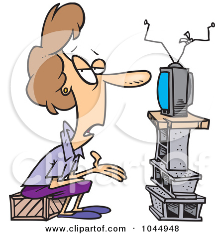 450x470 Cartoon Watching Tv Clipart