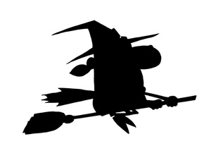 300x207 Witch Clipart Image