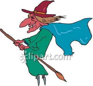 300x278 Witch Flying On Her Broom
