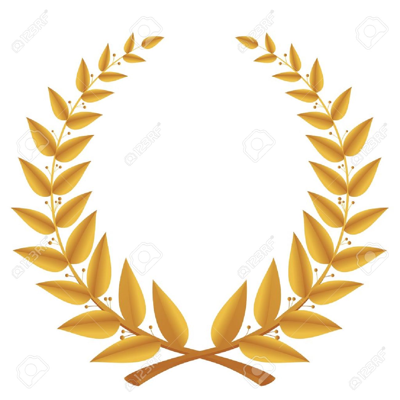 1300x1300 Gold Laurel Wreath Clipart