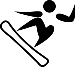 300x268 Olympic Sports Snowboarding Pictogram Clip Art