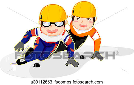450x285 Clipart Of Sports, Short Track, Winter Olympics, Speedskating