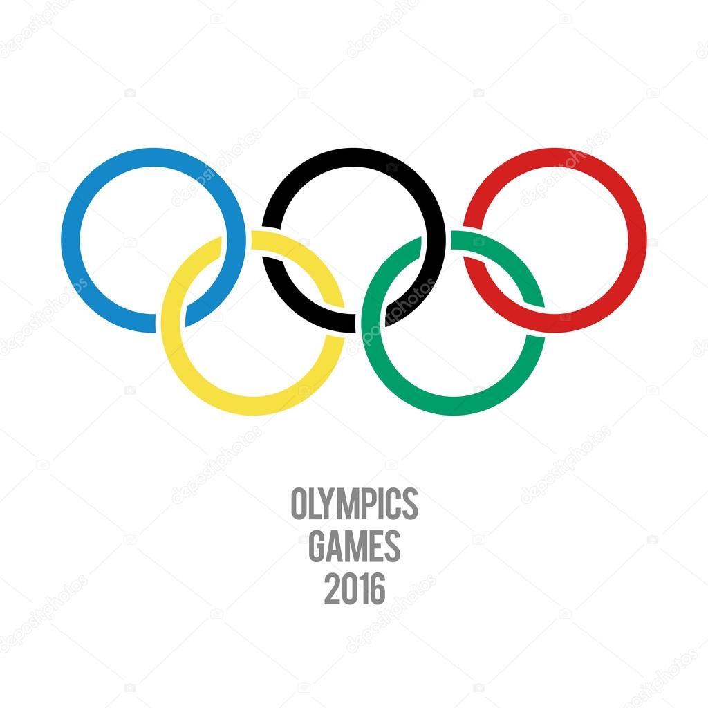 1024x1024 Olympic Rings And Greeting Stock Vector Denis Lubenets