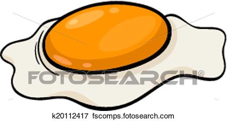 450x240 Clip Art Of Poached Egg Cartoon Illustration K20112417