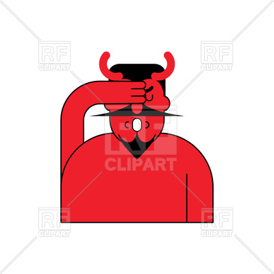 400x400 Omg Red Devil Icon Royalty Free Vector Clip Art Image