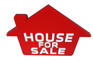 300x197 House For Sale Sign On House Royalty Free Stock Image