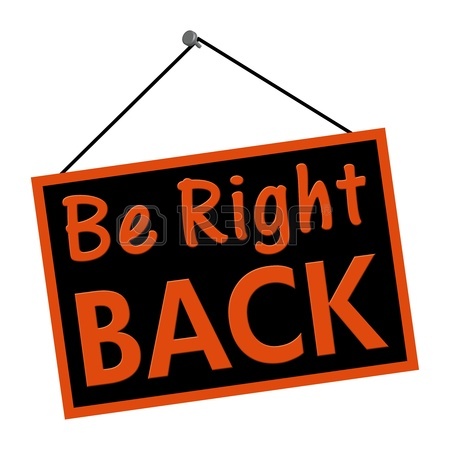 450x450 Out On Vacation Words On Hanging Sign For Store Window Or Office