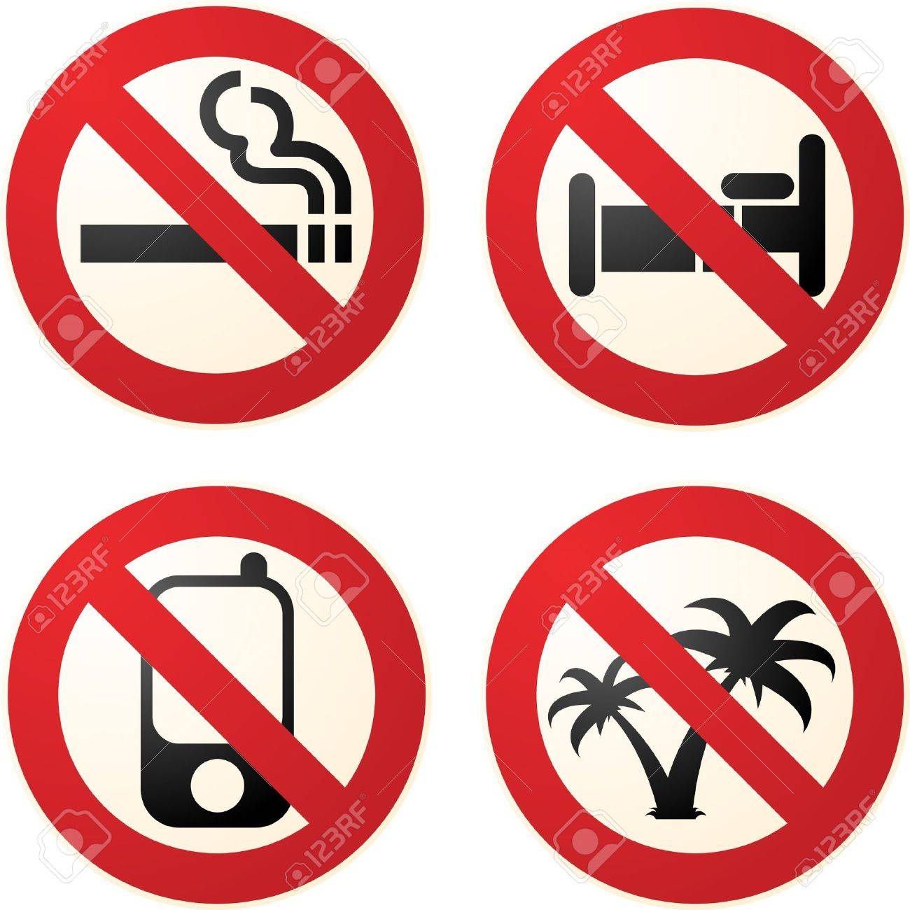1300x1300 Signs Telling You Not To Smoke, To Phone, To Sleep, To Go