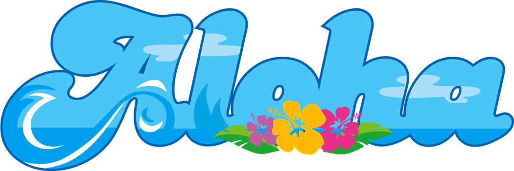 1050x350 Free Aloha Clipart Image