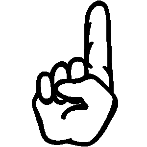 300x300 Number One Finger Clip Art