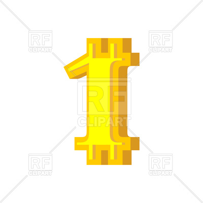 400x400 Numeral 1 Made Of Bitcoin Font