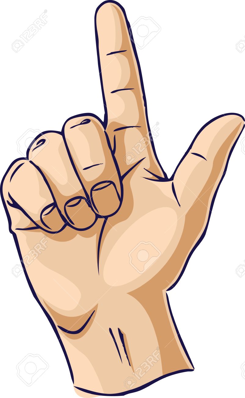 803x1300 Hands Showing One Finger Gesture Royalty Free Cliparts, Vectors
