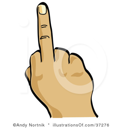 400x420 Middle Finger Clipart
