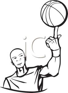 222x300 Basketball Clip Art Black And White Clipart Panda