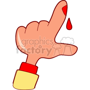 300x300 Royalty Free Bloody Finger 157985 Vector Clip Art Image