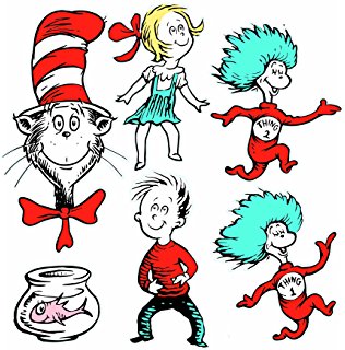 316x320 Eureka Dr. Seuss One Fish, Two Fish Assorted 5 Inch