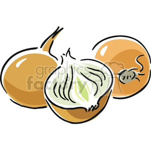 300x300 Royalty Free Onions 383034 Vector Clip Art Image