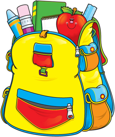 390x464 Open Backpack Clipart 2