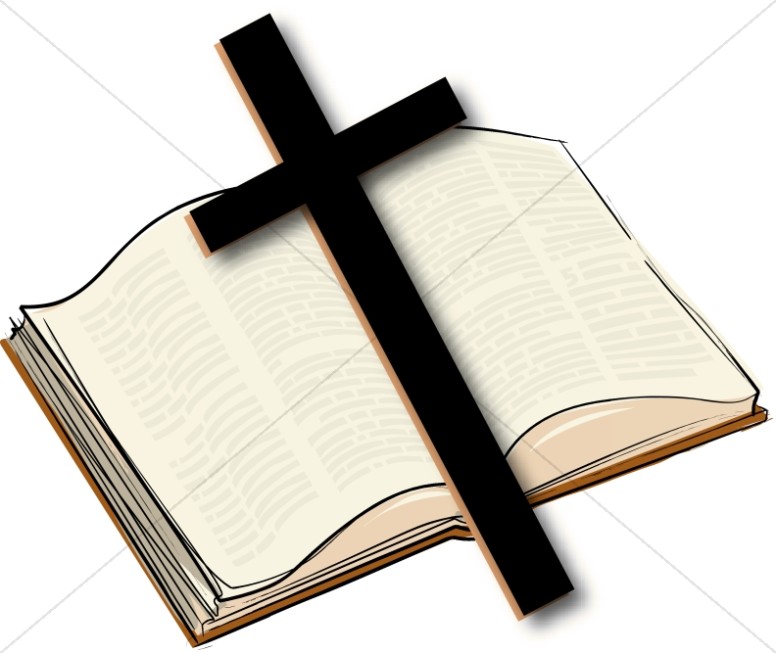 776x653 Open Bible With A Cross Bible Clipart