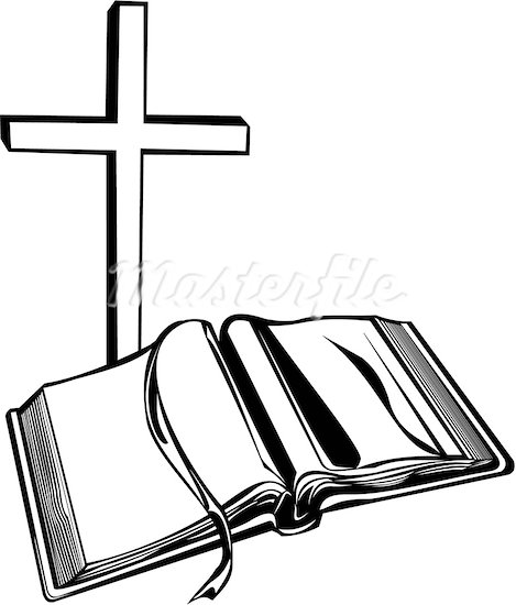 469x550 Cross And Bible Clipart