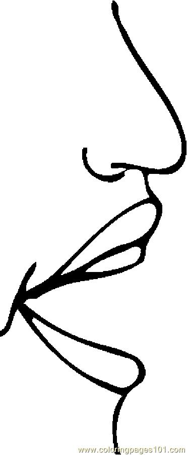 371x900 Mouth Open Coloring Page