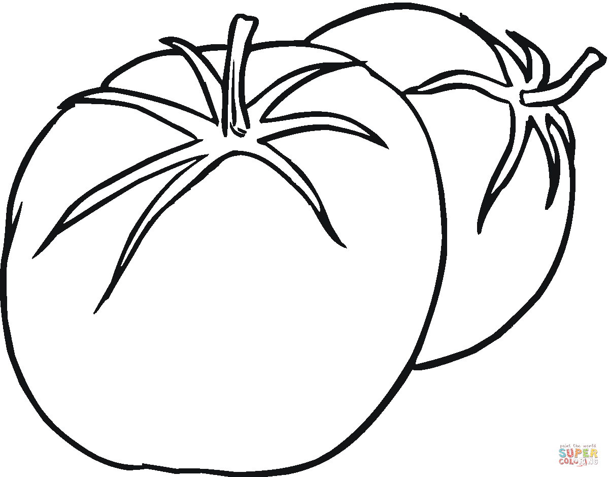 1200x939 Tomato Cartoon Character With Open Arms Coloring Page Free