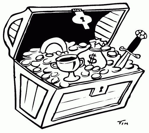 504x449 Treasure Chest Coloring Pages Printable