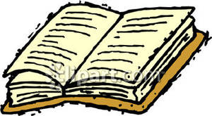 300x165 Open Book Royalty Free Clipart Picture