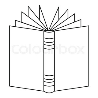 320x320 Open Book Icon. Outline Illustration Of Open Book Vector Icon