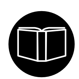 256x256 Open Book Outline Variant Inside A Circle Pngicoicns Free Icon