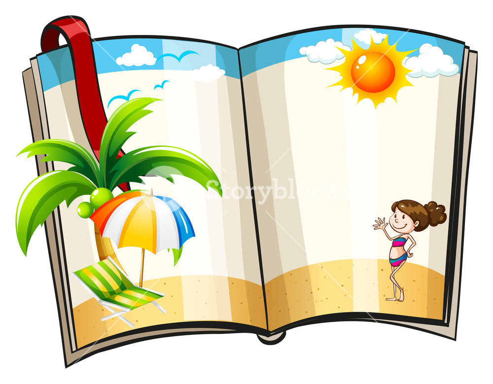 1000x780 Open Book With Children Celebration Design Template Royalty Free