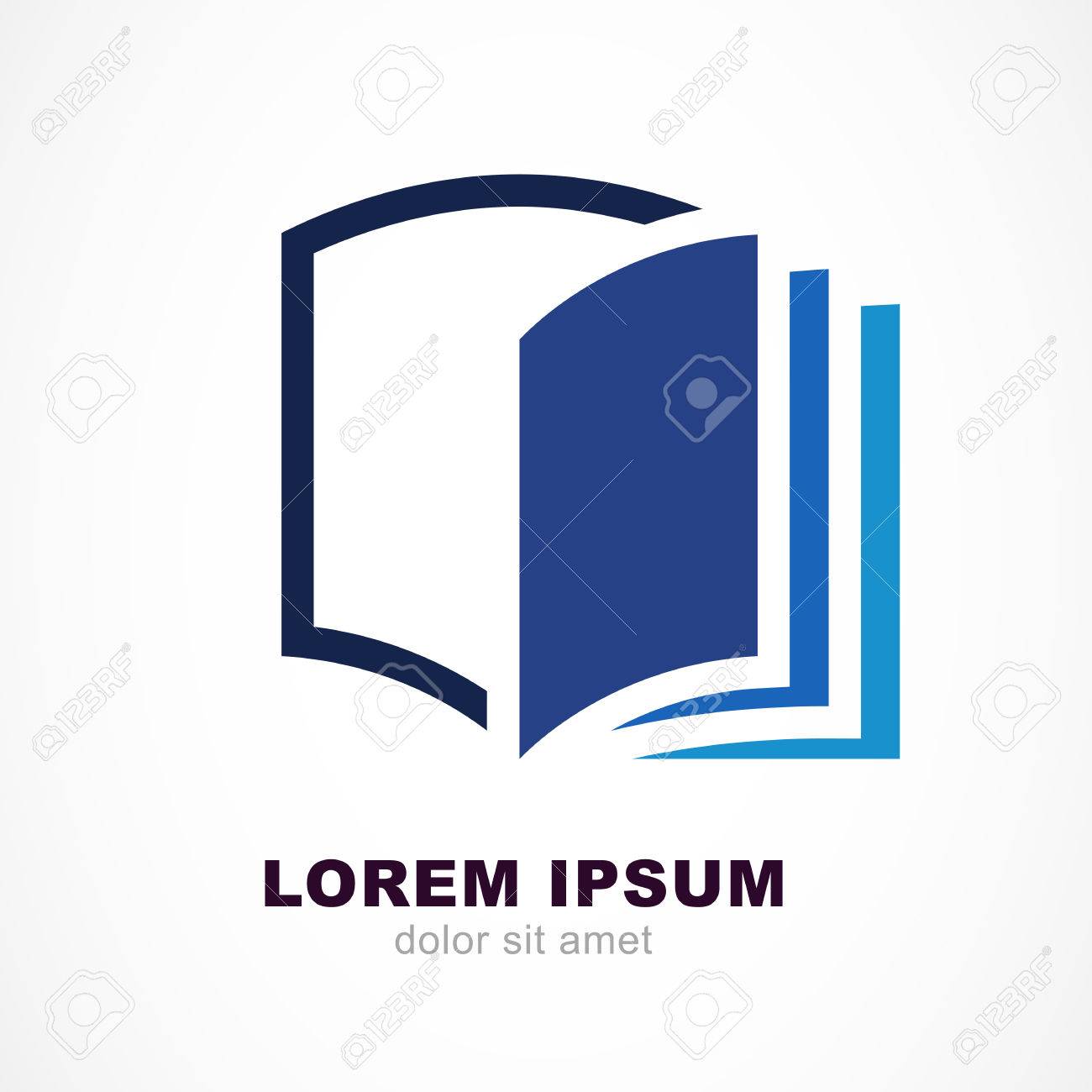 1300x1300 Vector Design Template. Shield And Open Book Line Symbol